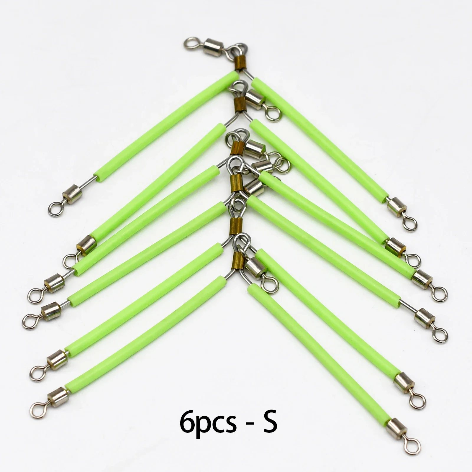 Fishing Equipment Carp - ตัวเชื่อมต่อสำหรับอุปกรณ์ตกปลาทะเล ทำจากสแตนเลสสตีล มีคุณสมบัติเรืองแสง ป้องกันการพันกันของสายเบ็ด พร้อมตะขอหมุนและเหยื่อล่อ