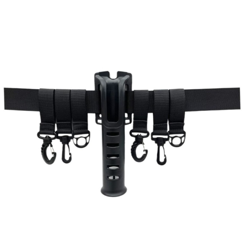 Fishing Equipment Cheap - เข็มขัดคาดเอวสำหรับตกปลาแบบปรับได้ 1 ชิ้น พร้อมที่ใส่คันเบ็ด น้ำหนักเบา พกพาสะดวก