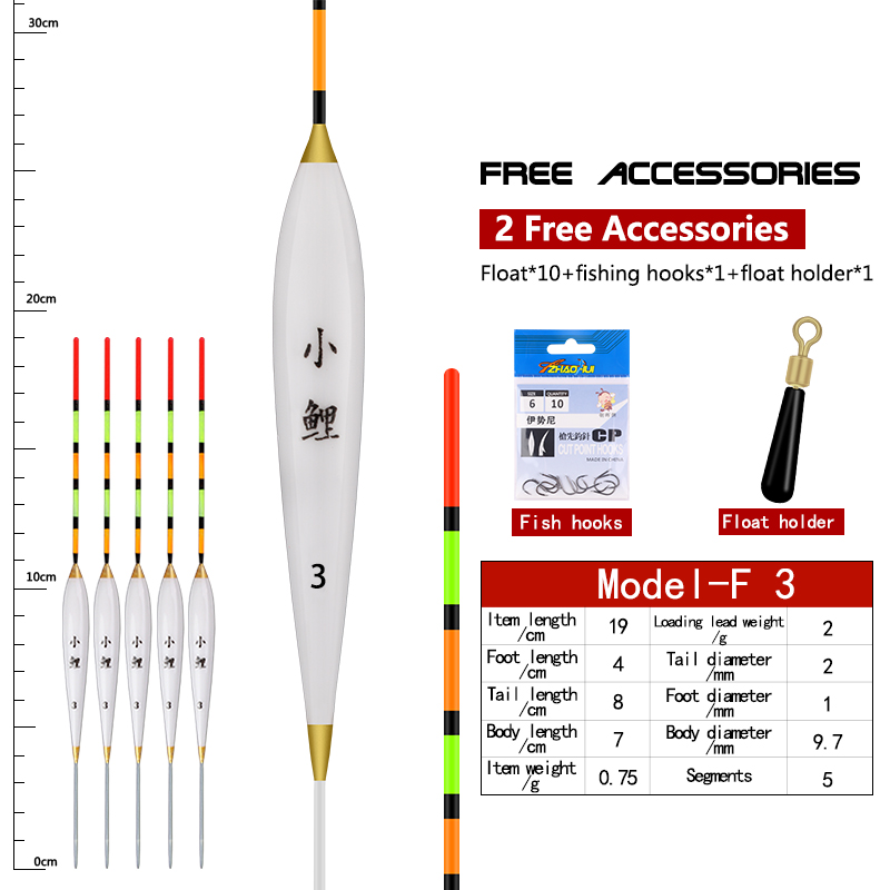 Fishing Equipment Bag - 5PCS ตกปลาน้ําจืดลอย + 5 ทุ่น +