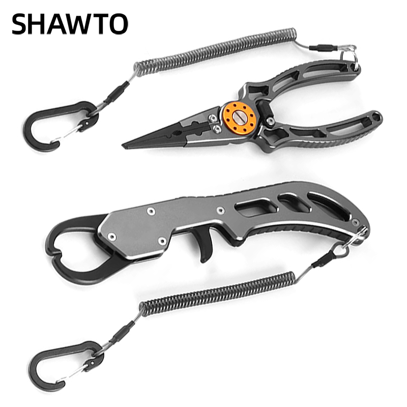 Fishing Equipment Essentials - ชุดอุปกรณ์ตกปลา Shawto ที่คีบปลา คีมตกปลา ที่ถอดเบ็ด ชุดอุปกรณ์ตกปลาครบชุด