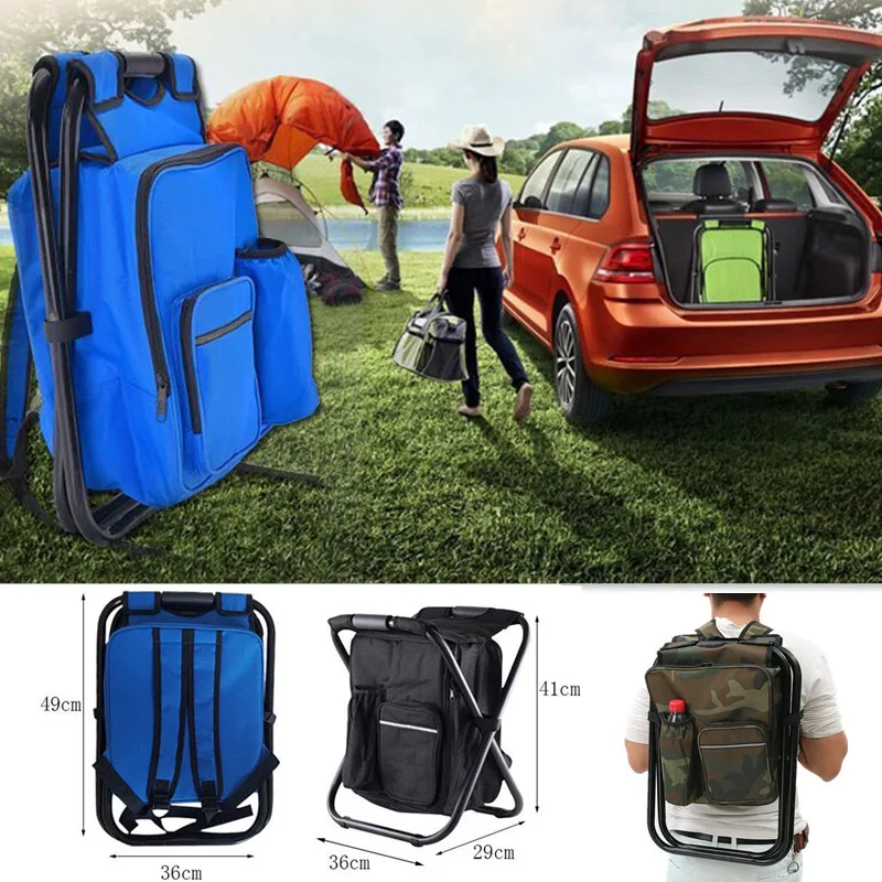 2 in 1 พับเก้าอี้ตกปลากระเป๋าต - Fishing Equipment Bag บทวิจารณ์และราคา